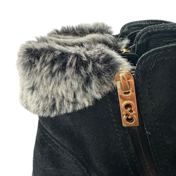 Cole Haan Womens size 8.5 Black Suede Quinney Waterproof Boots Zip Up Winter - Picture 2 of 7